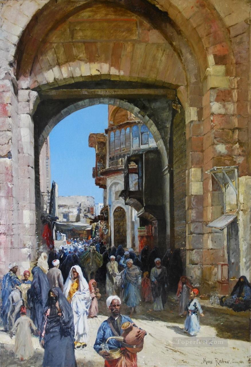 Max Rabes Arab bazaar Oil Paintings